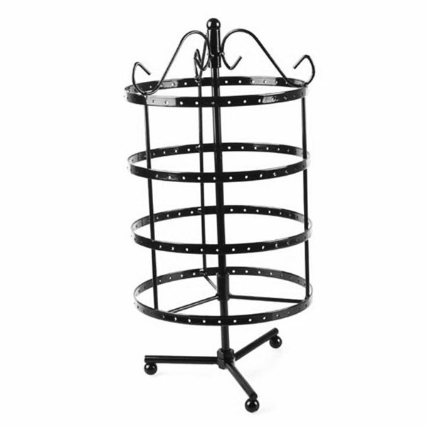 144 holes round rotating jewellery display stand black metal earrings holder organizer stand rack, Pink;blue
144 holes round rotating jewellery display stand black metal earrings holder organizer stand rack, Pink;blue