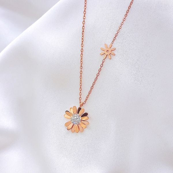 rose gold fine daisy female tide 2021 titanium stainless steel clavicle chain temperament ins simple non-fading pendant necklace for women, Silver
rose gold fine daisy female tide 2021 titanium stainless steel clavicle chain temperament ins simple non-fading pendant necklace for women, Silver