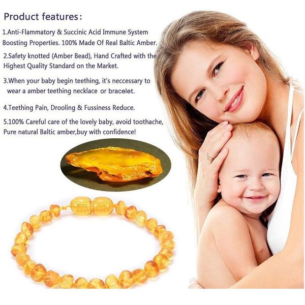 classic natural baltic ambers baby bracelet teething for kids children jewelry teething bracelet/anklet for b jllrok, Black
classic natural baltic ambers baby bracelet teething for kids children jewelry teething bracelet/anklet for b jllrok, Black