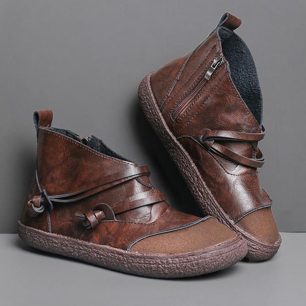 2020 new winter snow boots female women retro soft sole stitching strappy comfy zipper ankle boots for women botas mujer, Black
2020 new winter snow boots female women retro soft sole stitching strappy comfy zipper ankle boots for women botas mujer, Black