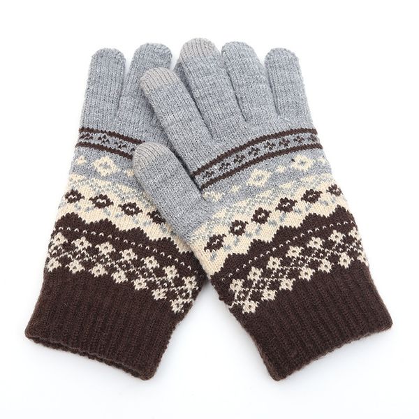 winter men/women warm jacquard stretch knit female print magic accessories wool full finger gloves thicken mittens b43, Blue;gray
winter men/women warm jacquard stretch knit female print magic accessories wool full finger gloves thicken mittens b43, Blue;gray
