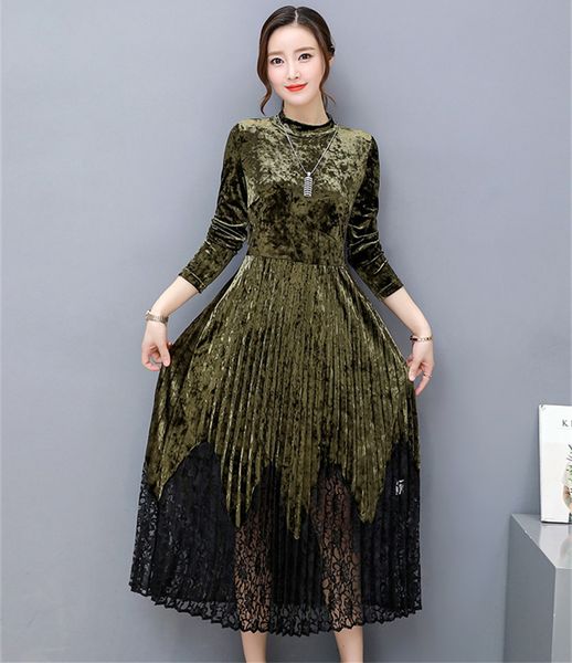 2021 new winter autumn velvet plus size 5xl elegant red dresses with lace women's clothes wxf612 swqn, Black;gray
2021 new winter autumn velvet plus size 5xl elegant red dresses with lace women's clothes wxf612 swqn, Black;gray
