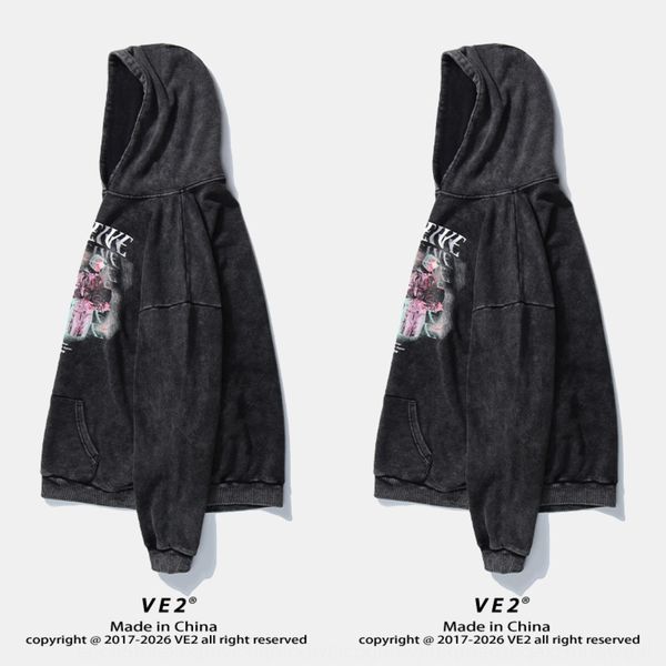 ve2 autumn new s wash old printed men's dark and trendy sweater sweater brand loose rdifc, Black
ve2 autumn new s wash old printed men's dark and trendy sweater sweater brand loose rdifc, Black