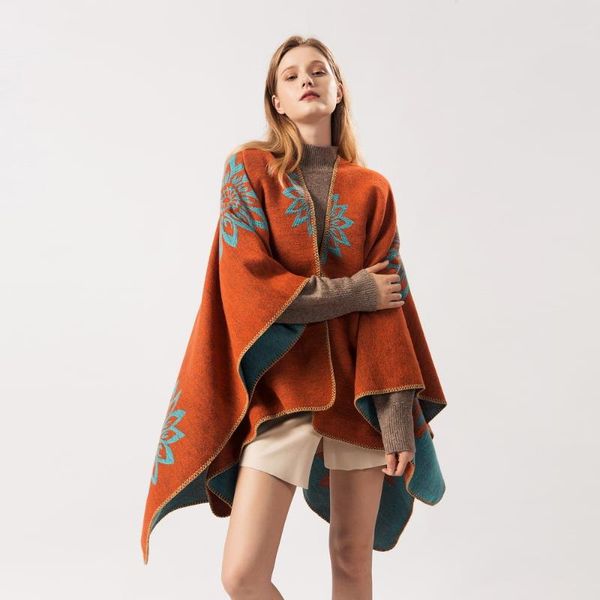 new double-sides shawls scarves floral poncho warm artificial cashmere cape autumn winter mantilla mujer bufanda, Blue;gray
new double-sides shawls scarves floral poncho warm artificial cashmere cape autumn winter mantilla mujer bufanda, Blue;gray