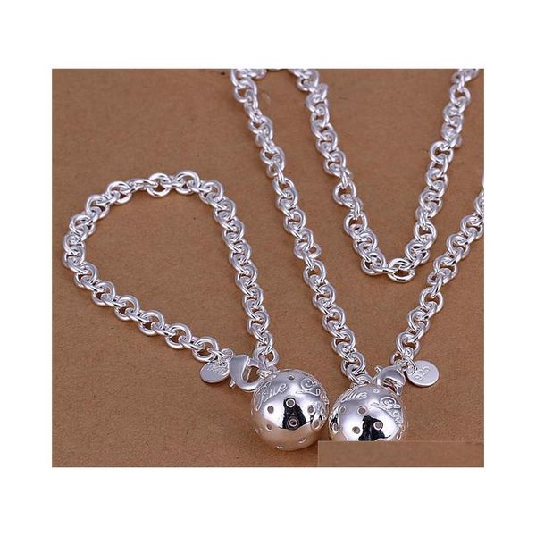 s057 low price 925 silver ball pendant necklace & bracelet fashion jewelry set classic birthday gift shipping erabk
s057 low price 925 silver ball pendant necklace & bracelet fashion jewelry set classic birthday gift shipping erabk