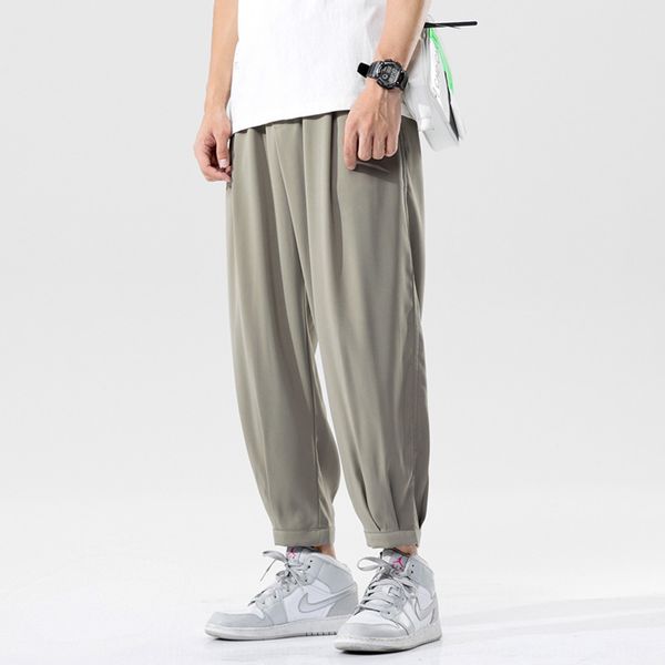2020 casual new summer lightweight ice silk casual pants loose pants men's straight tube suit capris ghsml, Blue
2020 casual new summer lightweight ice silk casual pants loose pants men's straight tube suit capris ghsml, Blue