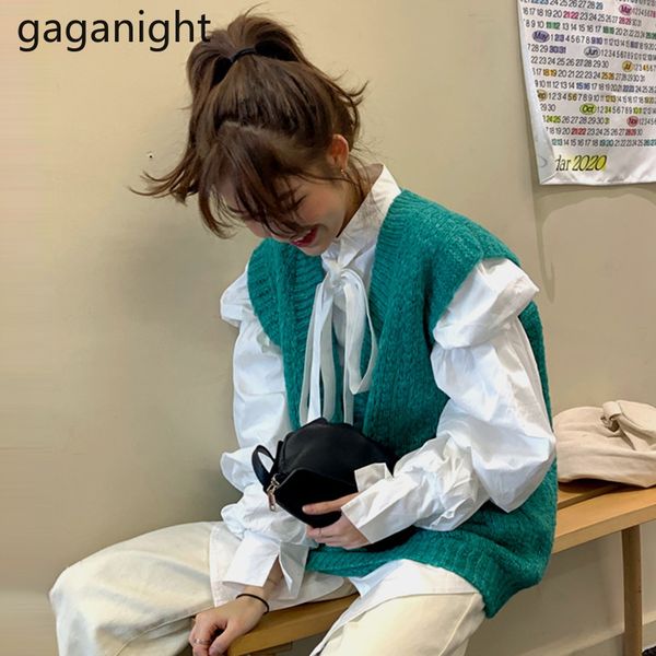 gaganight knitted solid women loose vest spring autumn fashion girls outwear vests chic korean stretchy ropa mujers 2020 lj201204, Black;white
gaganight knitted solid women loose vest spring autumn fashion girls outwear vests chic korean stretchy ropa mujers 2020 lj201204, Black;white