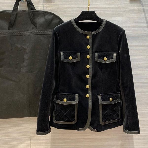 grand designer luxury jacket for women sheepskin overlapping o-neck long sleeve single breasted vintage coat 20211, Black;brown
grand designer luxury jacket for women sheepskin overlapping o-neck long sleeve single breasted vintage coat 20211, Black;brown