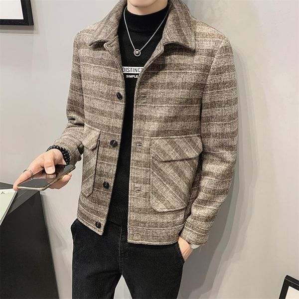 winter 2020 men's woolen short wool jacket high end casual stripe fashion korean jacket, Black
winter 2020 men's woolen short wool jacket high end casual stripe fashion korean jacket, Black
