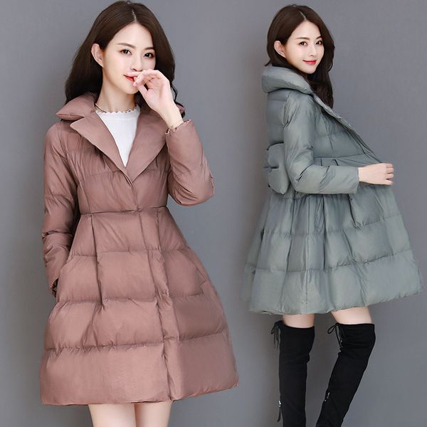 small women's middle long 2020 winter new slim fashion down cotton padded jacket, Black
small women's middle long 2020 winter new slim fashion down cotton padded jacket, Black