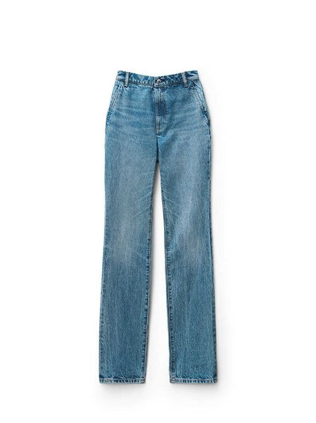 women's jeans 22 new early spring aw medium indigo invisible zipper high waist straight tube slim pants~, Blue
women's jeans 22 new early spring aw medium indigo invisible zipper high waist straight tube slim pants~, Blue