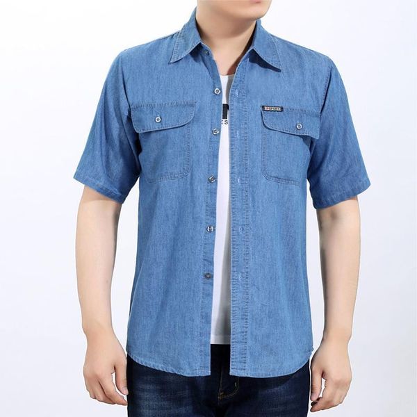 new arrival summer denim short sleeve thin loose youth large cotton fashion casual shirts plus size s l xl 2xl 3xl 4xl1, White;black
new arrival summer denim short sleeve thin loose youth large cotton fashion casual shirts plus size s l xl 2xl 3xl 4xl1, White;black
