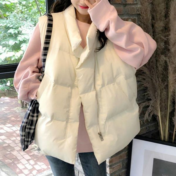 female warm down puffer korean vest coat women casual winter sleeveless jacekt high street fashion women's bread clothing 2021, Black;white
female warm down puffer korean vest coat women casual winter sleeveless jacekt high street fashion women's bread clothing 2021, Black;white