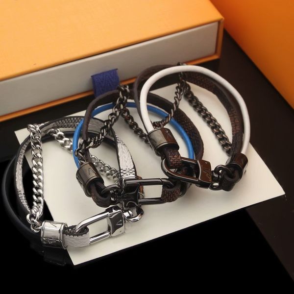 europe america fashion men lady women print plaid three layers woven engraved v initials metals treble leather bracelet bangle gift, Black
europe america fashion men lady women print plaid three layers woven engraved v initials metals treble leather bracelet bangle gift, Black
