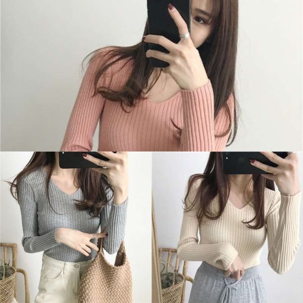 v-neck t- women's spring dress 2020 new foreign style versatile bottoming shirt with and tight trend sweater t-shirt sweater l, White;black
v-neck t- women's spring dress 2020 new foreign style versatile bottoming shirt with and tight trend sweater t-shirt sweater l, White;black