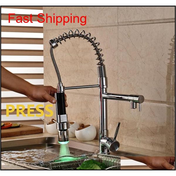 wholesale and retail luxury chrome brass kitchen faucet led spout swivel sprayer vessel sink mix qylfkh packing2010
wholesale and retail luxury chrome brass kitchen faucet led spout swivel sprayer vessel sink mix qylfkh packing2010