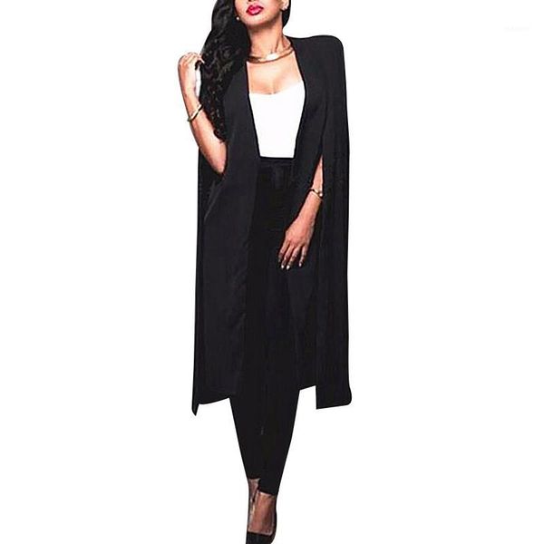 wholesale- new 2016 womens fashion autumn casual office thin coats lady split black white jackets outwear plus size poncho1, Black;brown
wholesale- new 2016 womens fashion autumn casual office thin coats lady split black white jackets outwear plus size poncho1, Black;brown
