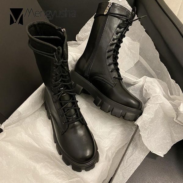 boots genuine leather motorcycle women platform shoes high thicken bottomed mid-calf booties punk riding snow winter botas, Black
boots genuine leather motorcycle women platform shoes high thicken bottomed mid-calf booties punk riding snow winter botas, Black