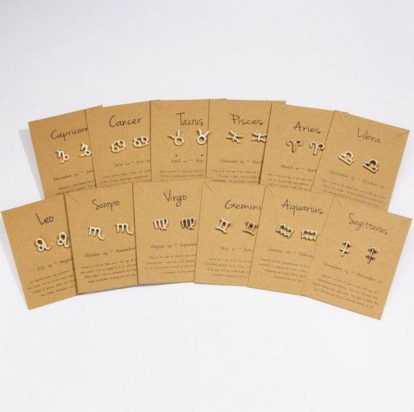 european and united states fashion constellation sign stud earring gold 12 zodiac earrings with gift card birthday gifts ing, Golden;silver
european and united states fashion constellation sign stud earring gold 12 zodiac earrings with gift card birthday gifts ing, Golden;silver