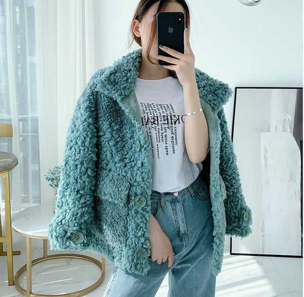 women's fur & faux autumn and winter thick cotton clothing women loose korean lambs wool coat female students plush, Black
women's fur & faux autumn and winter thick cotton clothing women loose korean lambs wool coat female students plush, Black
