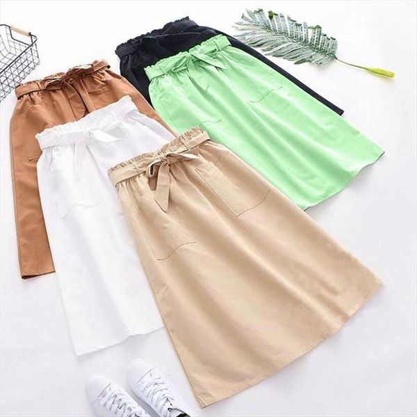 2019 womens elastic high waist a line long skirt leisure female lace up double pocket skirts faldas mujer jupe femme, Black
2019 womens elastic high waist a line long skirt leisure female lace up double pocket skirts faldas mujer jupe femme, Black