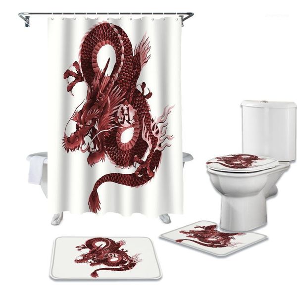 asian red angry dragon shower curtains bathroom curtain bath sets toilet cover mat non-slip washroom rug set1
asian red angry dragon shower curtains bathroom curtain bath sets toilet cover mat non-slip washroom rug set1