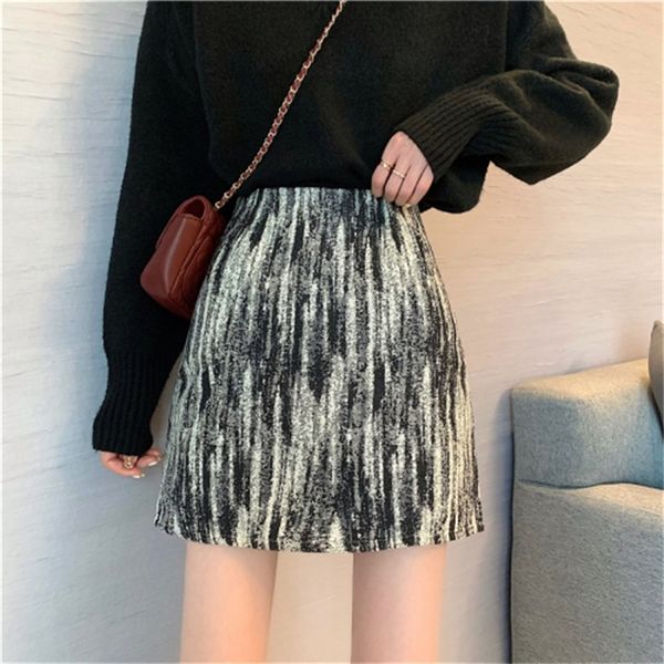 2021 new 2021 new style retro literary high waist slimming hips fashion temperament short skirt women zpio, Black 
2021 new 2021 new style retro literary high waist slimming hips fashion temperament short skirt women zpio, Black