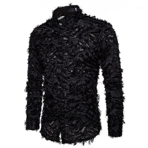 men's casual shirts black feather lace shirt men 2021 fashion see through clubwear dress mens event party prom transparent chemise s-3x, White;black
men's casual shirts black feather lace shirt men 2021 fashion see through clubwear dress mens event party prom transparent chemise s-3x, White;black