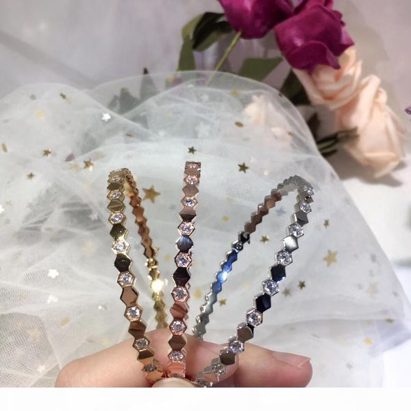 new real s925 bracelet cuff honeycomb bangle fashion jewelry rose gold bracelets wristlet jewel women gifts 3 color, Black
new real s925 bracelet cuff honeycomb bangle fashion jewelry rose gold bracelets wristlet jewel women gifts 3 color, Black