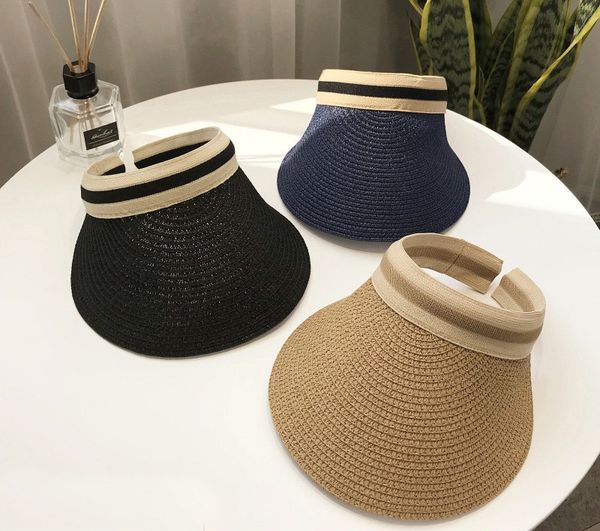 adjustable straw hats summer beach casual visors hat for women simple fashion wild vacation caps delicate gift, Blue;gray
adjustable straw hats summer beach casual visors hat for women simple fashion wild vacation caps delicate gift, Blue;gray