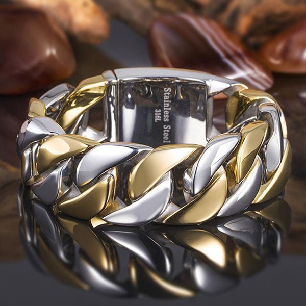Punk Fashion Heavy Men's 316L Stainless Steel Curb Cuban Link Chain Bracelet Christmas Gift, Black
Punk Fashion Heavy Men's 316L Stainless Steel Curb Cuban Link Chain Bracelet Christmas Gift, Black