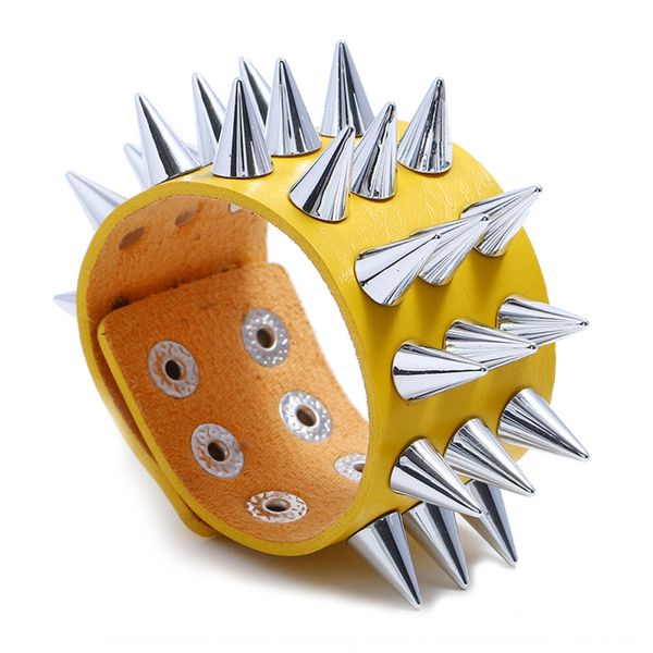 punk non leather mainstream exaggerated leather three row spike imitation cowhide bracelet bar bracelet sh9t3, Golden;silver
punk non leather mainstream exaggerated leather three row spike imitation cowhide bracelet bar bracelet sh9t3, Golden;silver