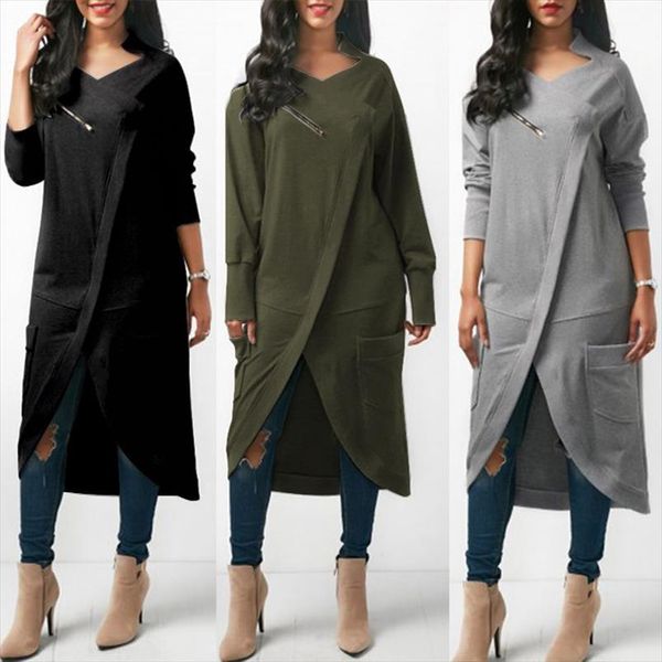 fashion asymmetrical hoodies dress womens sweatshirts zanzea autumn casual long sleeve pullovers female zipper midi vestidos, Black
fashion asymmetrical hoodies dress womens sweatshirts zanzea autumn casual long sleeve pullovers female zipper midi vestidos, Black