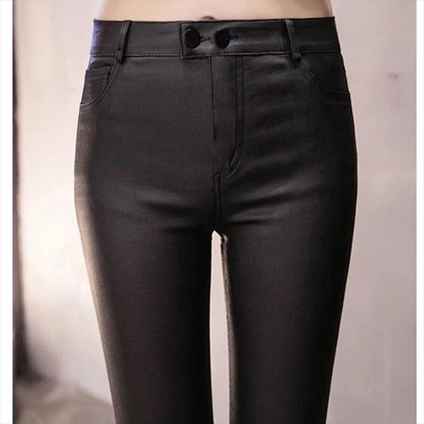 women high waist leather trousers 2019 winter black tight leather pants female plus size velvet slim stretch pencil pantalons
women high waist leather trousers 2019 winter black tight leather pants female plus size velvet slim stretch pencil pantalons