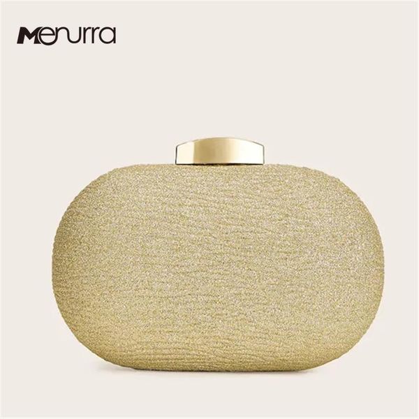 womens clip clutch bag evening bag with chain strap golden glitter clutch purse handbag shoulder bridal wedding party