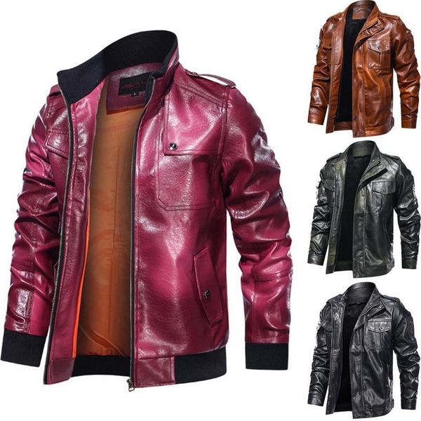 running jackets men's pu jacket gradient long sleeve stand collar large size silm fit zipper coat with pocket coat1, Black;red
running jackets men's pu jacket gradient long sleeve stand collar large size silm fit zipper coat with pocket coat1, Black;red