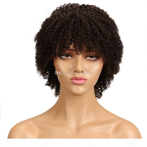 afro kinky curly hair short human hair capless wigs 2#color virgin hair bob short wigs for black women, Black;brown
afro kinky curly hair short human hair capless wigs 2#color virgin hair bob short wigs for black women, Black;brown