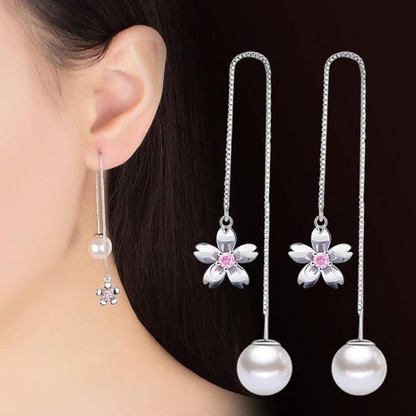 stud 100% 925 sterling silver fashion cherry blossoms flower pearl crystal ladies`long tassels earrings jewelry, Golden;silver
stud 100% 925 sterling silver fashion cherry blossoms flower pearl crystal ladies`long tassels earrings jewelry, Golden;silver
