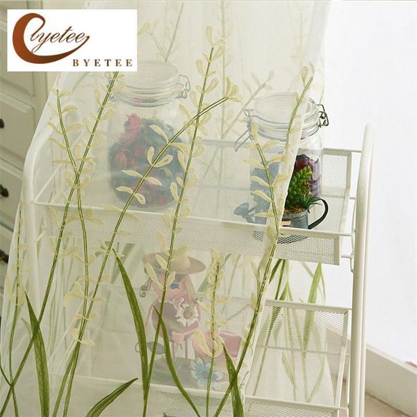 {byetee} pastoral embroidered voile for living room sheer curtain kitchen drapes tulle for bedroom treatment cortina1 
{byetee} pastoral embroidered voile for living room sheer curtain kitchen drapes tulle for bedroom treatment cortina1