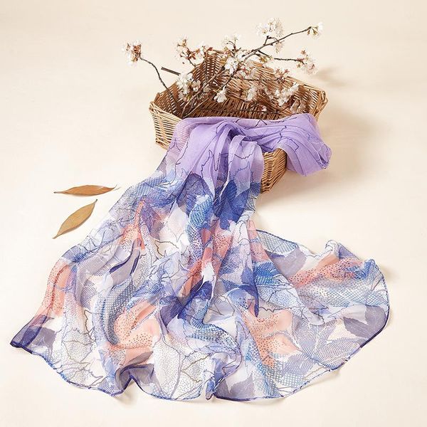 scarves soft scarf women thin 55*165cm silk big leaves printed multi-purpose neckerchief designer drop, Blue;gray
scarves soft scarf women thin 55*165cm silk big leaves printed multi-purpose neckerchief designer drop, Blue;gray
