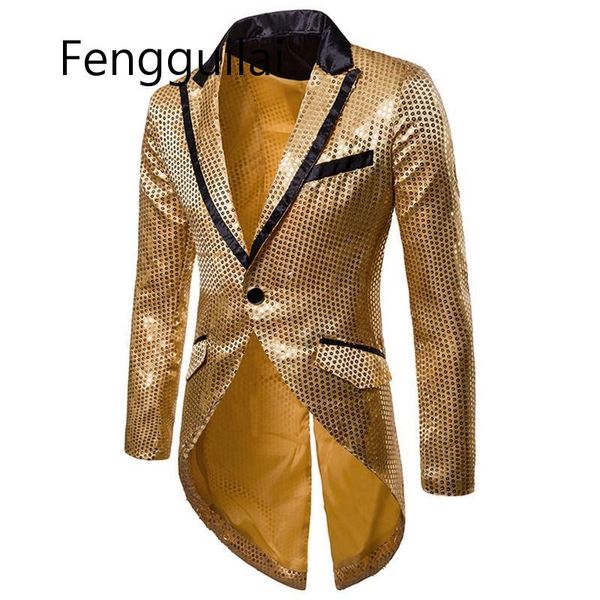 puimentiua mens shiny luxury tuxedo blazers designs fashion gold sequins suit male nightclub blazers jackets sequin glitter coat, Black;brown
puimentiua mens shiny luxury tuxedo blazers designs fashion gold sequins suit male nightclub blazers jackets sequin glitter coat, Black;brown