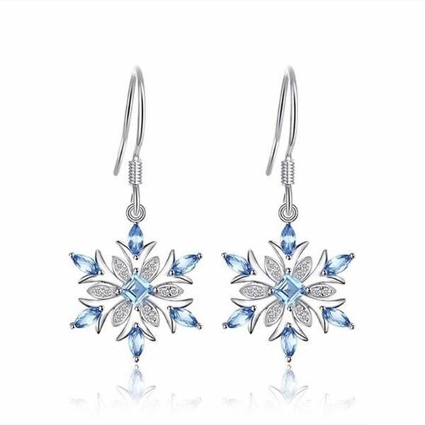 fashion crystal snowflakes with tiny zircon ear hooks earrings classic lady snowflake drop earrings jewelry for women gift, Silver
fashion crystal snowflakes with tiny zircon ear hooks earrings classic lady snowflake drop earrings jewelry for women gift, Silver