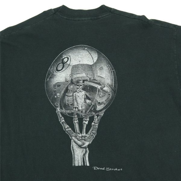 vtg dead stroke pool billiard 2xl faded black mc escher parody usa made hoodie designers t shirts sweatshirt