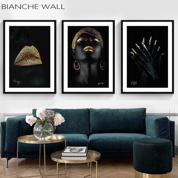 modern portrait posters black womans golden match wall art canvas painting women pictures for living room home decor
modern portrait posters black womans golden match wall art canvas painting women pictures for living room home decor