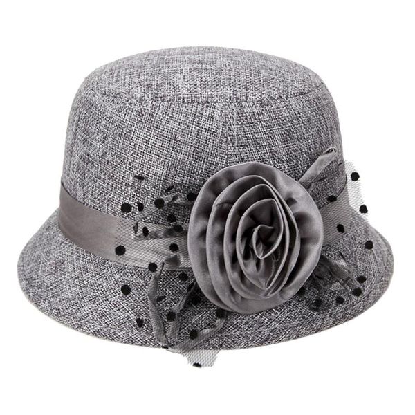 women's polka dot mesh flower bowler bucket hat outdoor sun visor basin cap hot, Blue;gray
women's polka dot mesh flower bowler bucket hat outdoor sun visor basin cap hot, Blue;gray