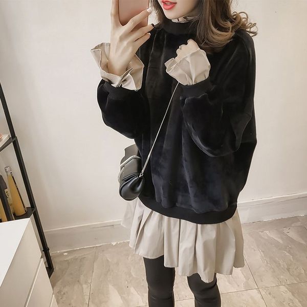 autumn and winter new fake two piece bottomed sweater large size long sleeve splicing female students medium length fashion t-shirt
autumn and winter new fake two piece bottomed sweater large size long sleeve splicing female students medium length fashion t-shirt
