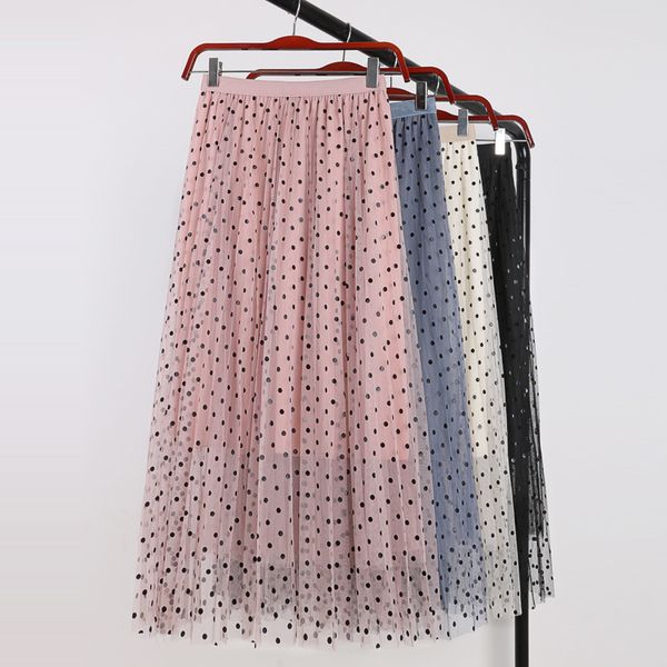 c54 early spring skirt long new arrival 2020 empire slender dot three layers mesh empire skirt young women summer pleated skirt 1014, Black
c54 early spring skirt long new arrival 2020 empire slender dot three layers mesh empire skirt young women summer pleated skirt 1014, Black
