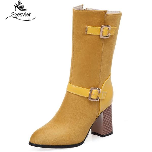 sgesvier 2020 flock winter warm fur women boots buckle square high heel side zipper fashion mid calf boots size 33-50 g626, Black
sgesvier 2020 flock winter warm fur women boots buckle square high heel side zipper fashion mid calf boots size 33-50 g626, Black