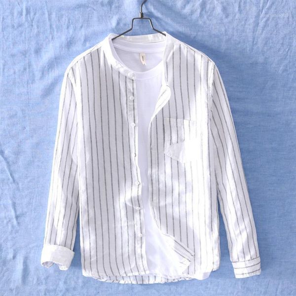 quality mens linen cotton striped long sleeve casual shirt men mandarin collar social business flax dress shirts ts-4631, White;black
quality mens linen cotton striped long sleeve casual shirt men mandarin collar social business flax dress shirts ts-4631, White;black