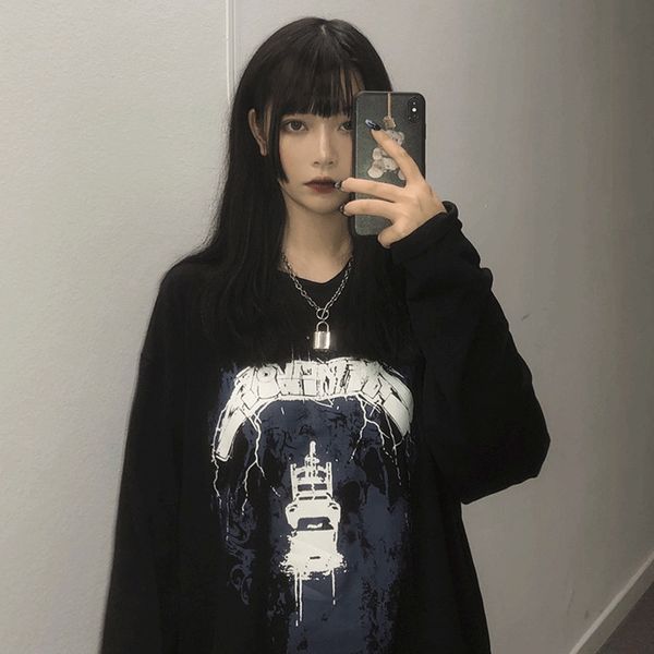 new ins korea 2020 autumn new cool rock print long sleeve t-shirt loose bf show thin men coat t-shirt and women evrmk, White
new ins korea 2020 autumn new cool rock print long sleeve t-shirt loose bf show thin men coat t-shirt and women evrmk, White